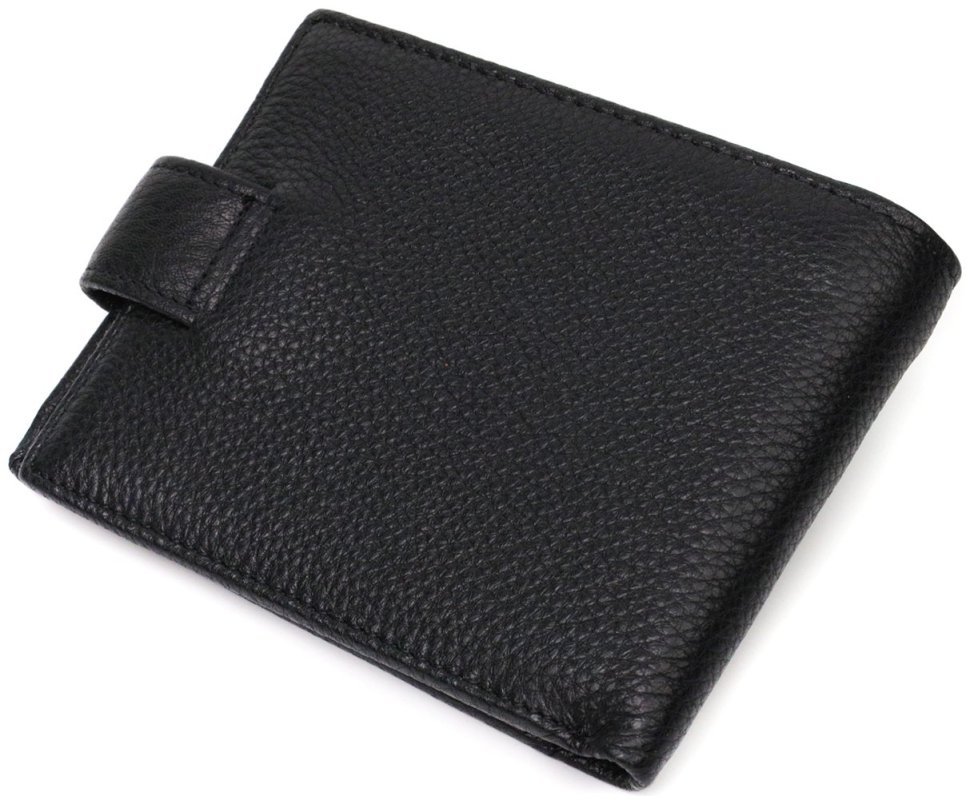 Мужской кошелек из натуральной кожи черного цвета Vintage Style 91392 modnotak фото №2