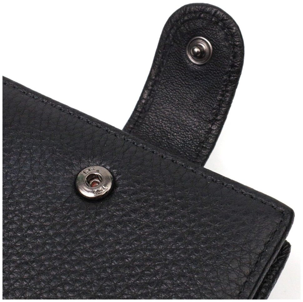 Мужской кошелек из натуральной кожи черного цвета Vintage Style 91392 modnotak фото №3