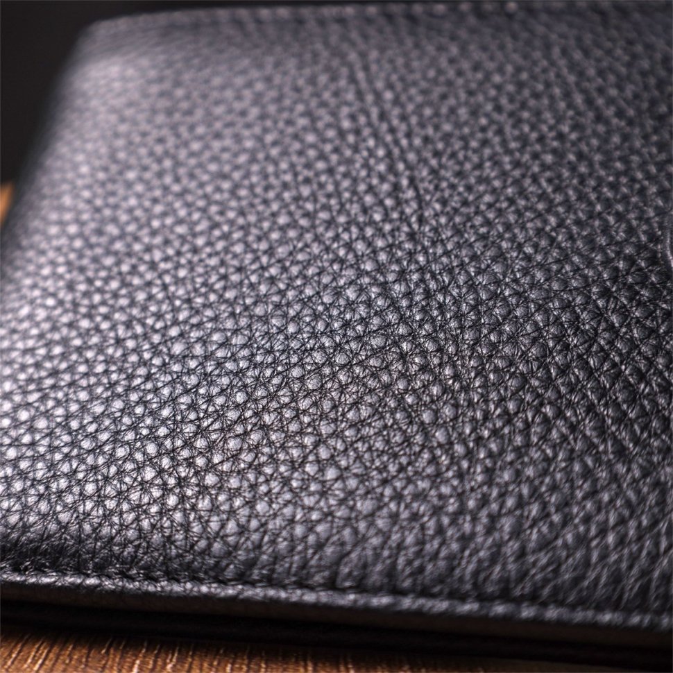 Мужской кошелек из натуральной кожи черного цвета Vintage Style 91392 modnotak фото №8