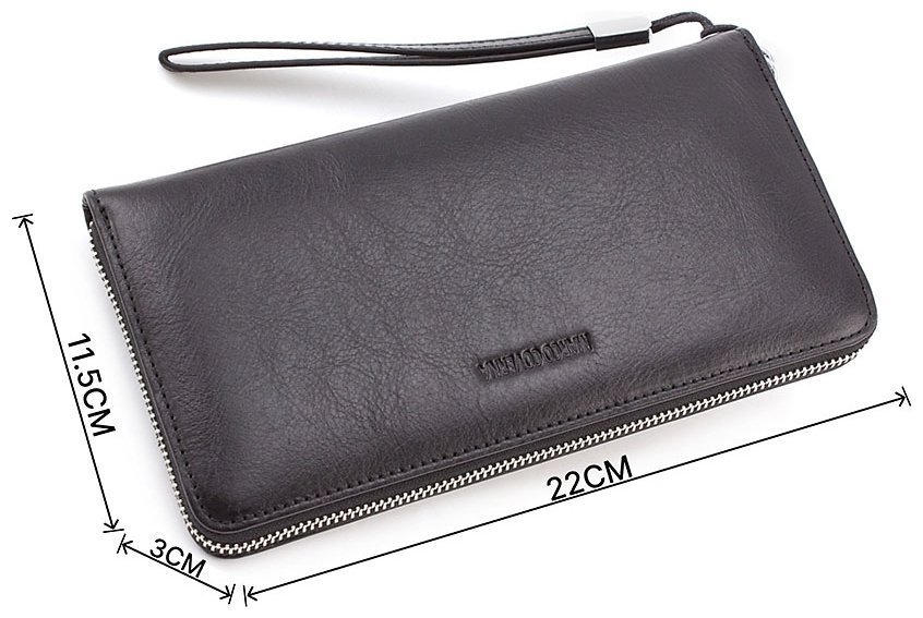 Чоловік шкіряний клатч на блискавки з ручкою для долоні Marco Coverna (10471) modnotak фото №3