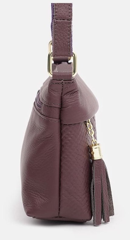 Марсалова жіноча шкіряна сумка-кроссбоді на плече Keizer 71692