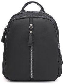 Чорний жіночий текстильний рюкзак середнього розміру на дві блискавки Monsen 71792