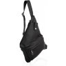 Мужской рюкзак-слинг из черной кожи с моно-шлейкой через плечо TARWA (19888) - 2
