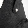 Мужской рюкзак-слинг из черной кожи с моно-шлейкой через плечо TARWA (19888) - 4