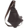 Шкіряна сумка в темно-коричневому кольорі через плече Grande Pelle (12418) - 1