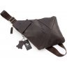 Шкіряна сумка в темно-коричневому кольорі через плече Grande Pelle (12418) - 4