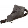 Шкіряна сумка в темно-коричневому кольорі через плече Grande Pelle (12418) - 5