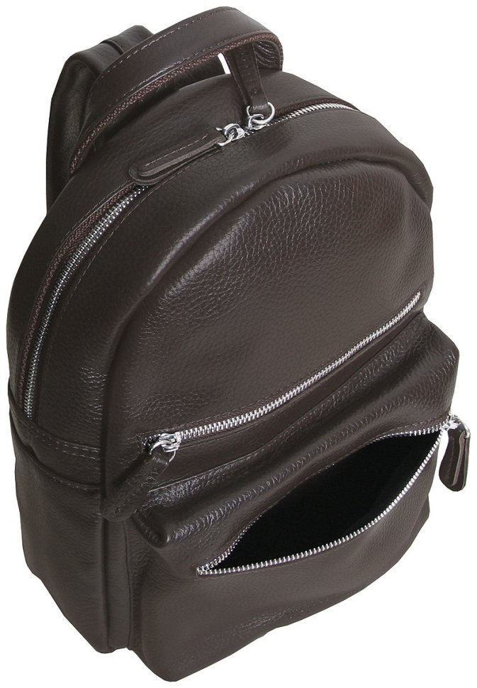 Городской повседневный женский рюкзак из кожи коричневого цвета Vip Collection 102392 фото №5 Городской повседневный женский рюкзак из кожи коричневого цвета Vip Collection 102392 modnotak фото №5
