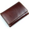 Коричневий гаманець потрійного складання з натуральної якісної шкіри Vintage (14464) - 1