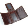 Коричневий гаманець потрійного складання з натуральної якісної шкіри Vintage (14464) - 10
