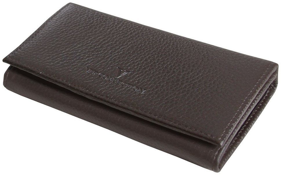 Женский кошелек коричневого цвета из кожи флотар Vip Collection 102492 modnotak фото №2