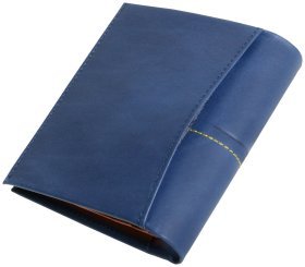 Чоловічий шкіряний гаманець Beverly Hills без застібки Vip Collection 102592 (синій)