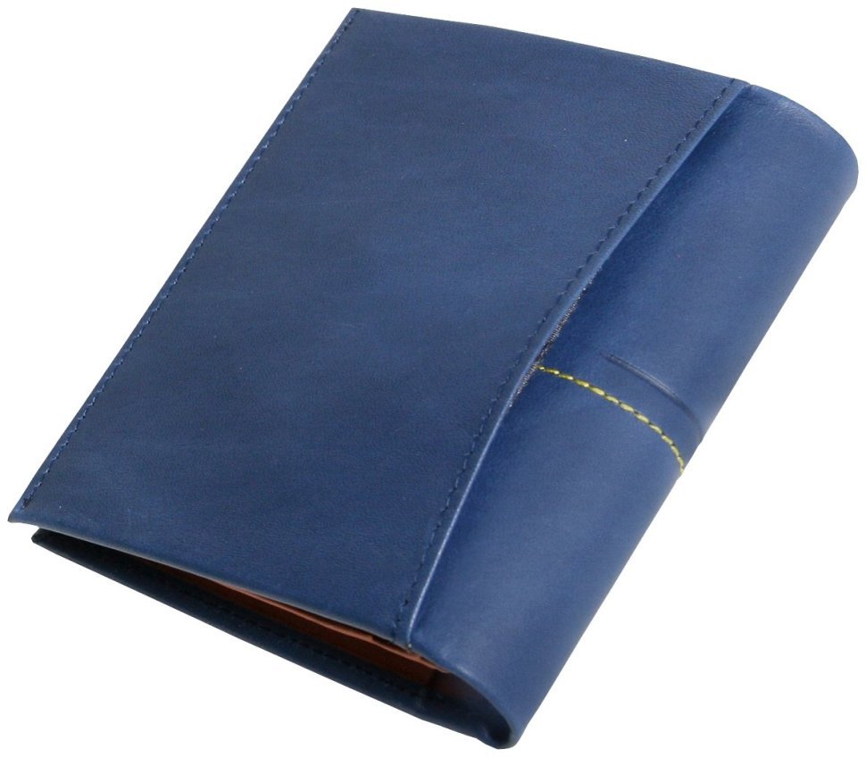 Чоловічий шкіряний гаманець Beverly Hills без застібки Vip Collection 102592 (синій) фото №2 Чоловічий шкіряний гаманець Beverly Hills без застібки Vip Collection 102592 (синій) modnotak фото №2