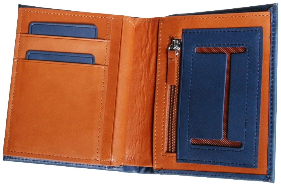 Чоловічий шкіряний гаманець Beverly Hills без застібки Vip Collection 102592 (синій) фото №3 Чоловічий шкіряний гаманець Beverly Hills без застібки Vip Collection 102592 (синій) modnotak фото №3