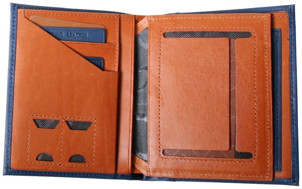 Чоловічий шкіряний гаманець Beverly Hills без застібки Vip Collection 102592 (синій) фото №4 Чоловічий шкіряний гаманець Beverly Hills без застібки Vip Collection 102592 (синій) modnotak фото №4