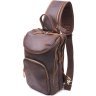 Мужская сумка-рюкзак коричневого цвета из винтажной кожи Vintage (2421303) - 1