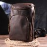 Мужская сумка-рюкзак коричневого цвета из винтажной кожи Vintage (2421303) - 6