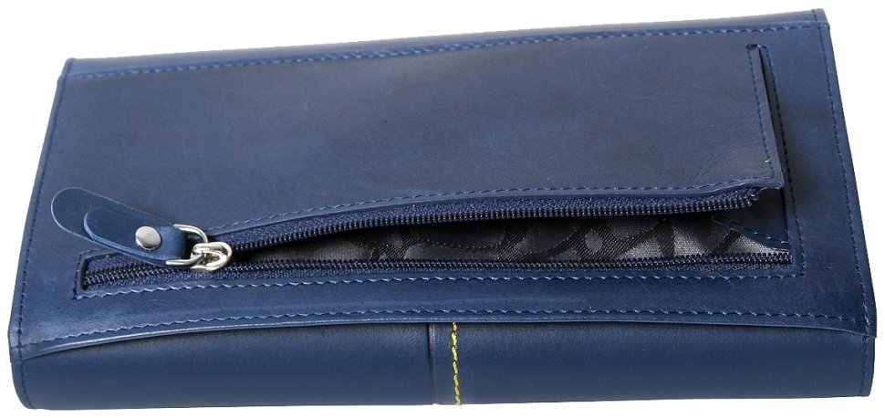 Жіночий гаманець Beverly Hills синього кольору з натуральної шкіри Vip Collection 102692 фото №3 Жіночий гаманець Beverly Hills синього кольору з натуральної шкіри Vip Collection 102692 modnotak фото №3