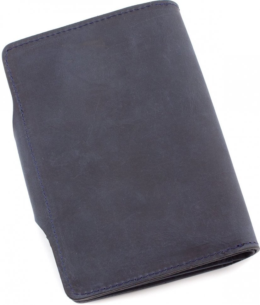 Чоловіче портмоне синього кольору з вінтажній шкіри Tony Bellucci (10549)