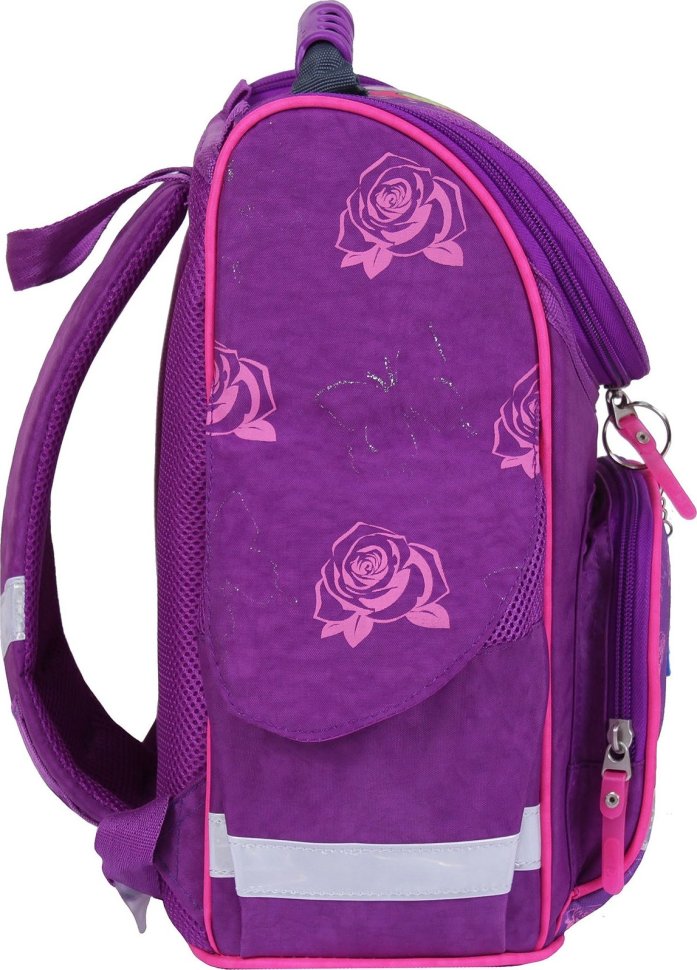 Фіолетовий шкільний каркасний рюкзак для дівчаток з принтом Bagland 53292