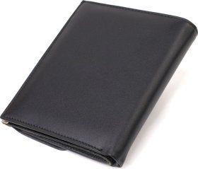 Чорний жіночий гаманець з гладкої шкіри з монетницею CANPELLINI (2421928)