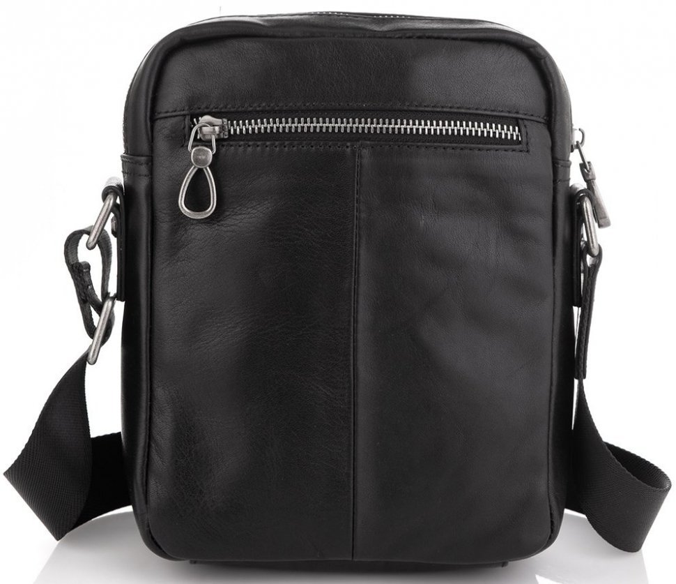Вместительная мужская сумка-планшет через плечо из натуральной кожи на два отдела Tiding Bag (15834)