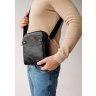 Містка чоловіча сумка-планшет через плече з натуральної шкіри на два відділи Tiding Bag (15834) - 7