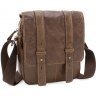 Шкіряна недорога чоловіча сумка вантажного стилю (під старовину) Leather Collection (10365) - 1