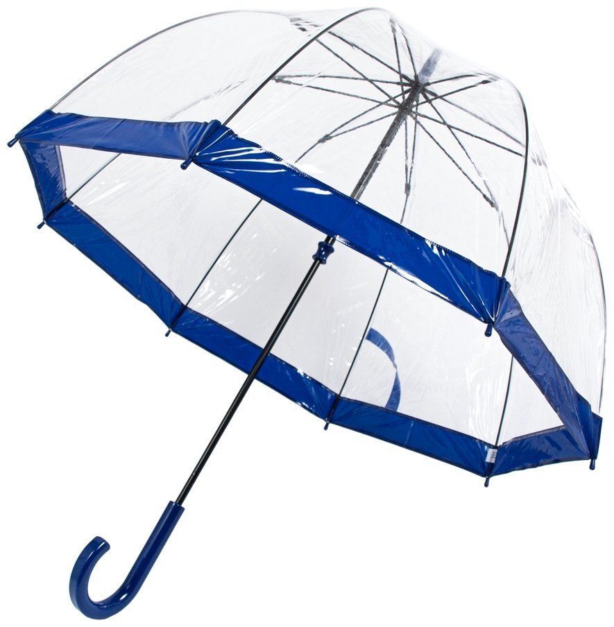 Зонт-трость женский Fulton Birdcage-1 L041 Navy (Механика, прозрачный с синими вставками) 93792 modnotak фото №6