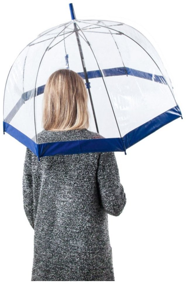 Зонт-трость женский Fulton Birdcage-1 L041 Navy (Механика, прозрачный с синими вставками) 93792 modnotak фото №12
