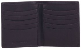 Вертикальное мужское портмоне из гладкой кожи без застежки Smith & Canova Romano 93892 черного цвета