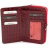 Фирменный женский кошелек красного цвета из лаковой кожи с тиснением KARYA (19040) УЦЕНКА! - 2