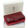 Фирменный женский кошелек красного цвета из лаковой кожи с тиснением KARYA (19040) УЦЕНКА! - 7
