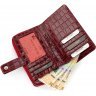 Фірмовий жіночий гаманець червоного кольору з лакової шкіри з тисненням KARYA (19040) УЦІНКА! - 5