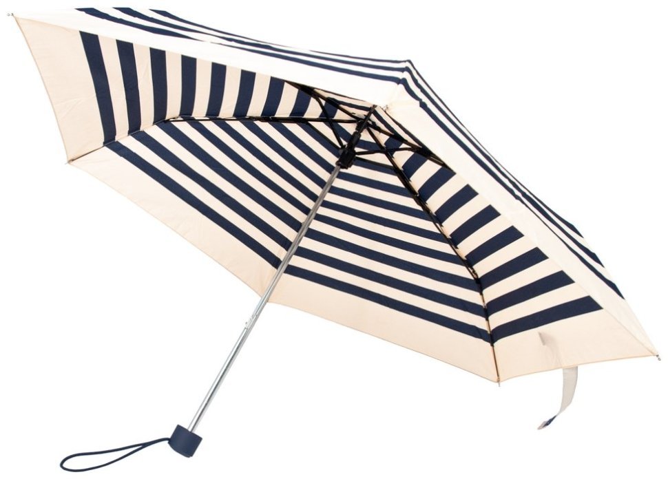 Женский складной зонт Incognito-6 L923 Nautical Stripe (механика, белый с синими полосами) 93992 modnotak фото №3