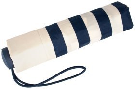 Женский складной зонт Incognito-6 L923 Nautical Stripe (механика, белый с синими полосами) 93992