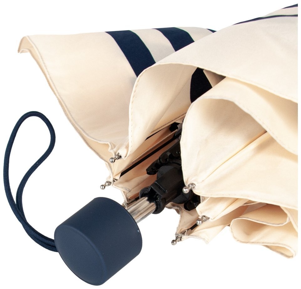 Женский складной зонт Incognito-6 L923 Nautical Stripe (механика, белый с синими полосами) 93992 modnotak фото №5