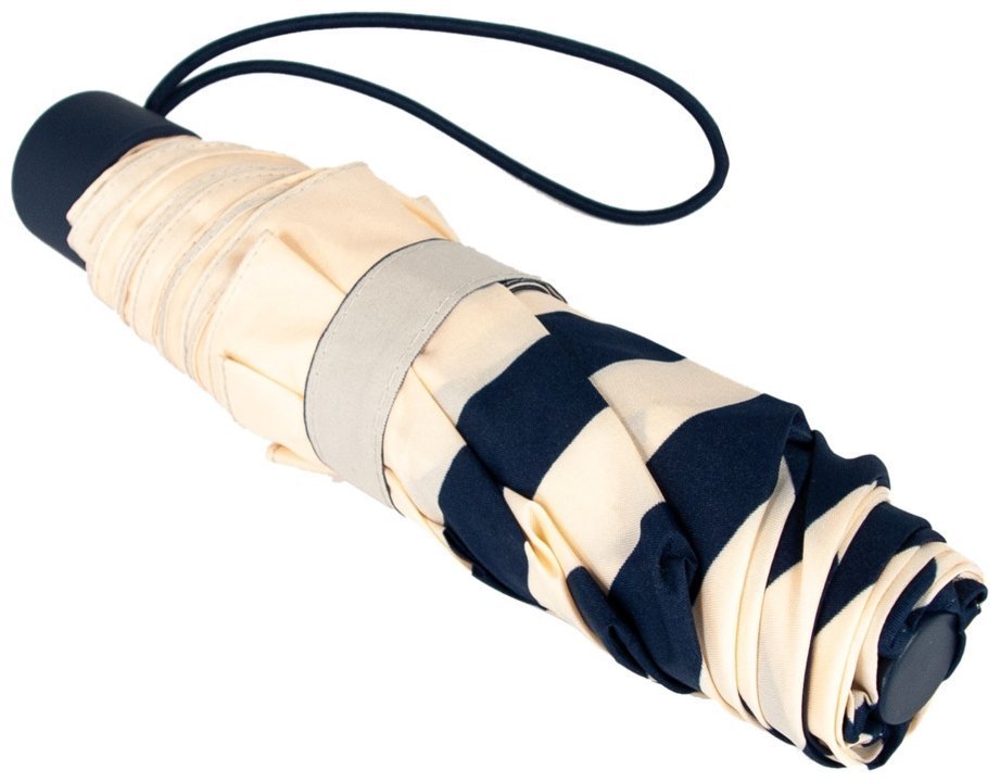 Женский складной зонт Incognito-6 L923 Nautical Stripe (механика, белый с синими полосами) 93992 modnotak фото №7