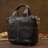 Черная женская сумка на молнии из натуральной флотар Vintage (20407) - 5