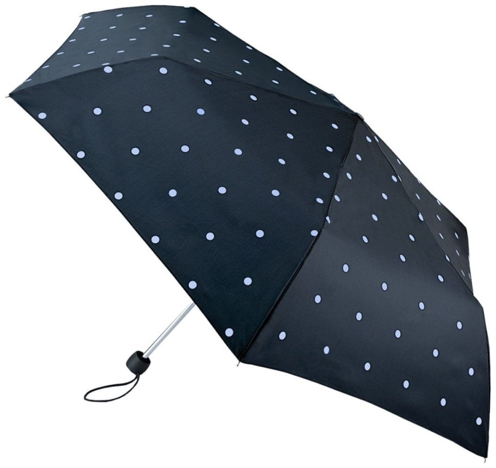 Женский зонт Fulton L553-041246 Superslim-2 Polka Dot (Черный в горошек, механика) 94292 modnotak фото №1