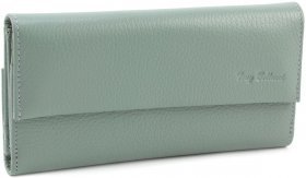 Бледно-зеленый вместительный кошелек из натуральной кожи Tony Bellucci (10824)