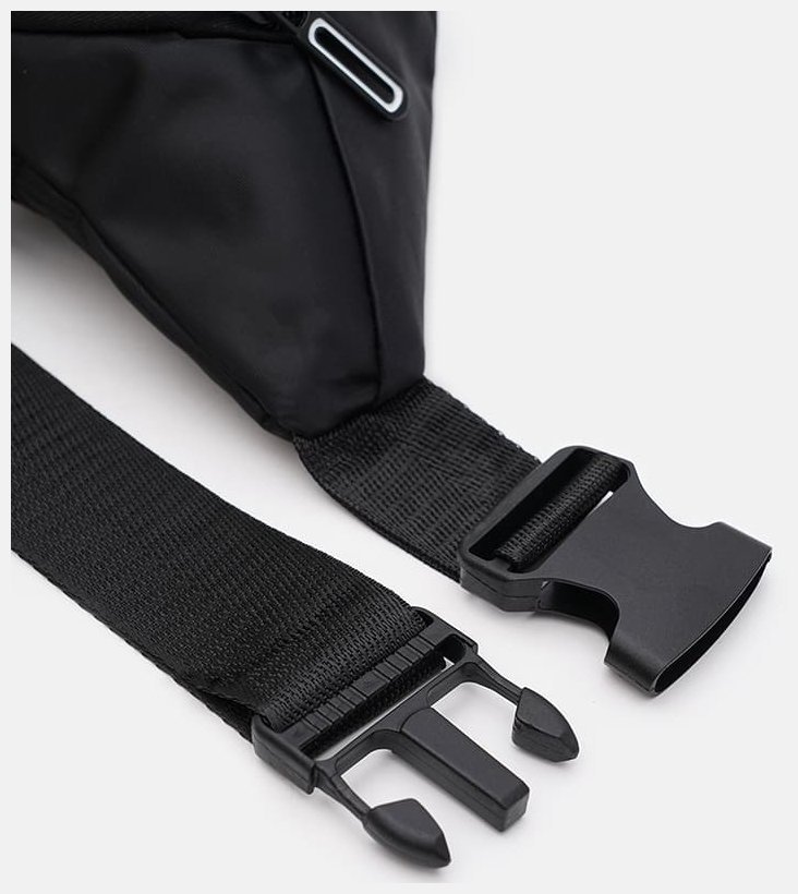 Мужская поясная сумка из прочного текстиля черного цвета Monsen 104492 modnotak фото №4