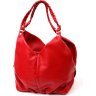 Червона повсякденна жіноча сумка на плече великого розміру зі шкіри флотар KARYA (2420878) - 2