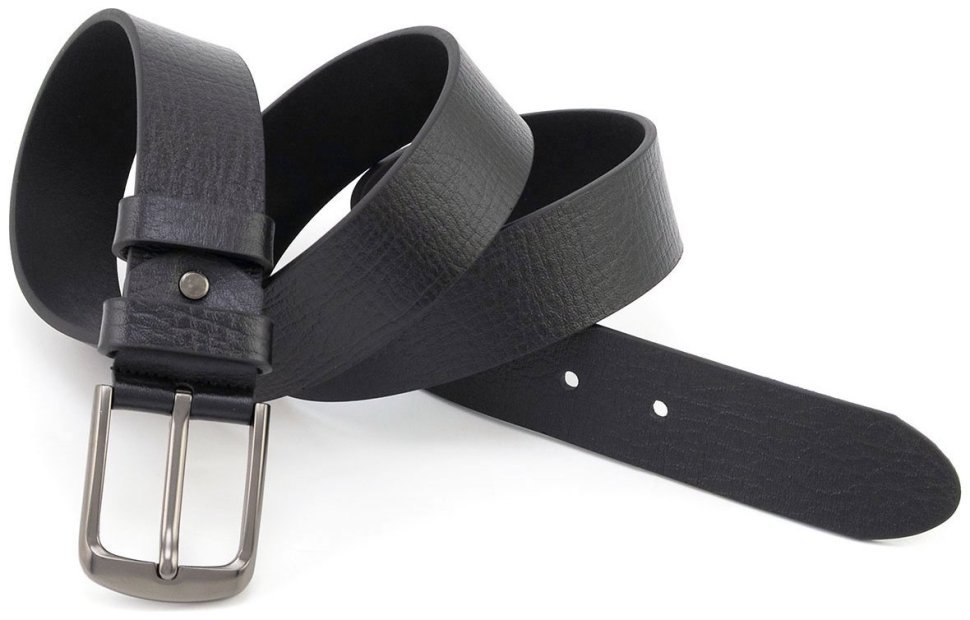 Универсальный мужской кожаный ремень черного цвета Gherardini 40812 (Итальянская кожа) фото №4 Универсальный мужской кожаный ремень черного цвета Gherardini 40812 (Итальянская кожа) modnotak фото №4