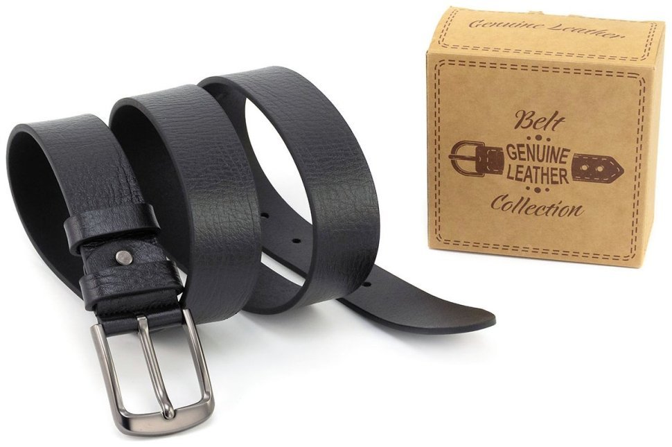 Универсальный мужской кожаный ремень черного цвета Gherardini 40812 (Итальянская кожа) фото №5 Универсальный мужской кожаный ремень черного цвета Gherardini 40812 (Итальянская кожа) modnotak фото №5