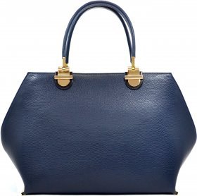 Женская большая сумка синего цвета из фактурной кожи Desisan (19142)