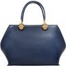 Женская большая сумка синего цвета из фактурной кожи Desisan (19142) - 1