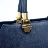 Женская большая сумка синего цвета из фактурной кожи Desisan (19142) - 5