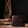 Шкіряне чоловіче портмоне коричневого кольору турецького виробництва KARYA (2421078) - 7