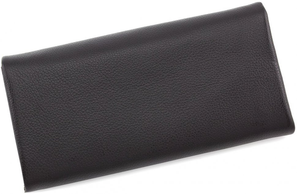 Гаманець-клатч чорного кольору зі шкіри ST Leather (17645)